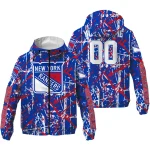 custom new york rangers brushstroke pattern blue windbreaker jacket best selling