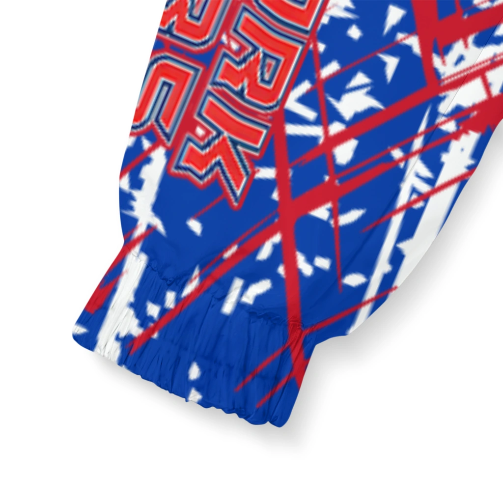 custom new york rangers brushstroke pattern blue windbreaker jacket latest model custom new york rangers brushstroke pattern blue windbreaker jacket latest model