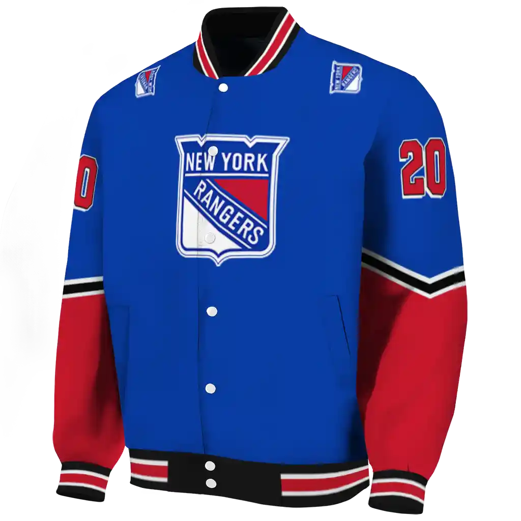 custom new york rangers chevron style blue varsity jacket best selling custom new york rangers chevron style blue varsity jacket best selling