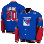 custom new york rangers chevron style blue varsity jacket best selling