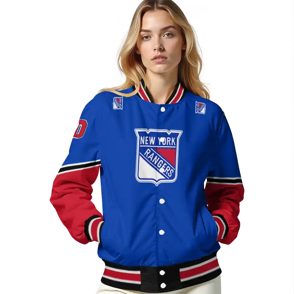 custom new york rangers chevron style blue varsity jacket latest model custom new york rangers chevron style blue varsity jacket latest model