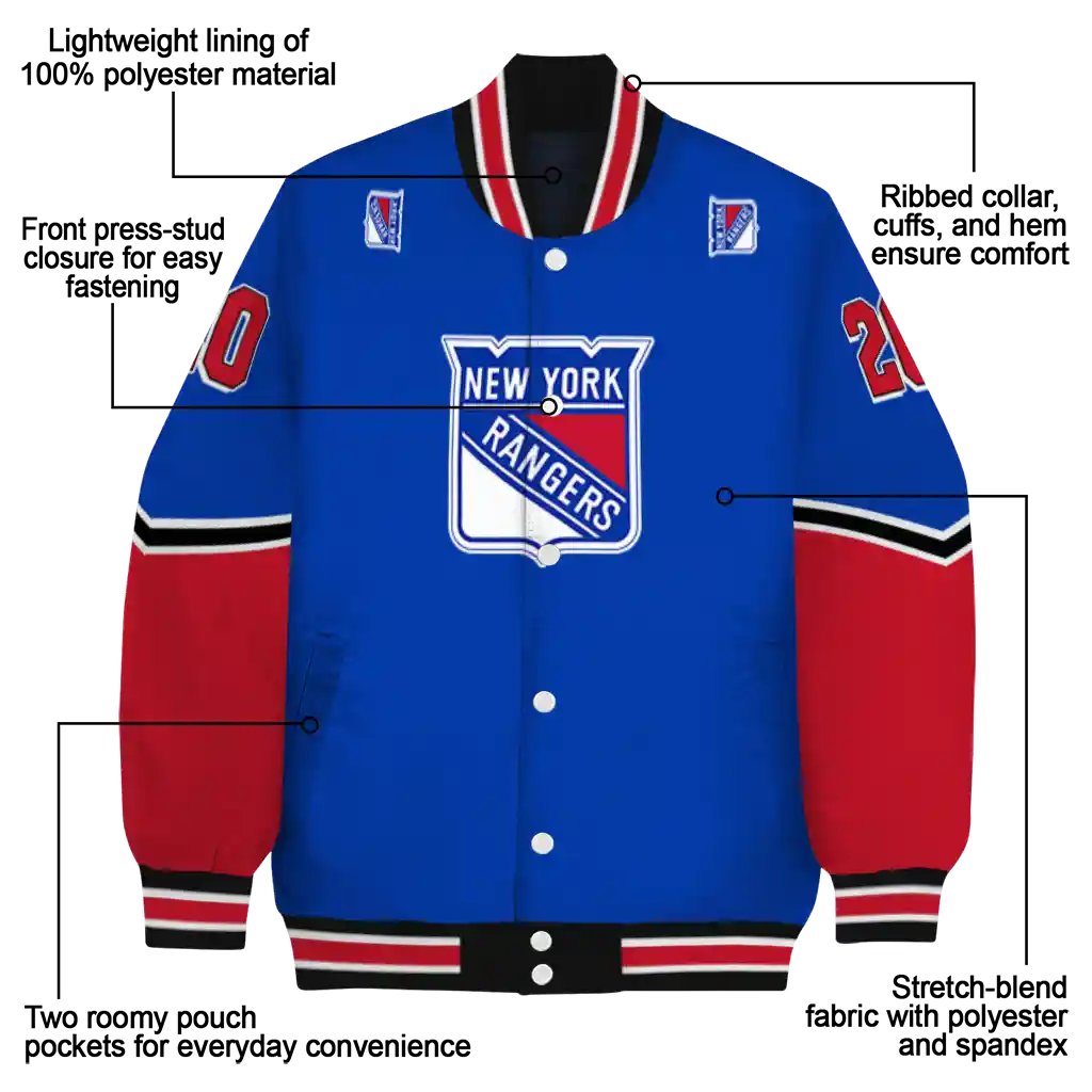 custom new york rangers chevron style blue varsity jacket new arrival custom new york rangers chevron style blue varsity jacket new arrival