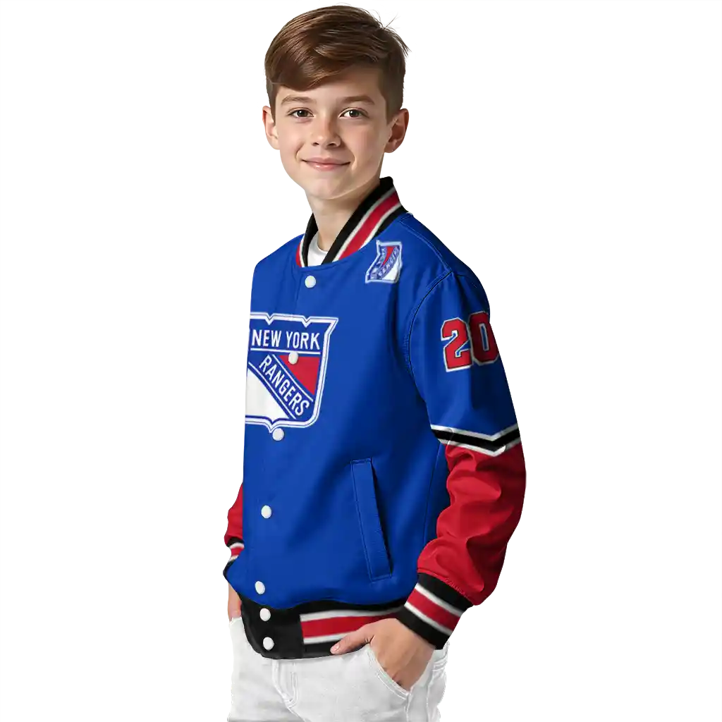 custom new york rangers chevron style blue varsity jacket trendy custom new york rangers chevron style blue varsity jacket trendy