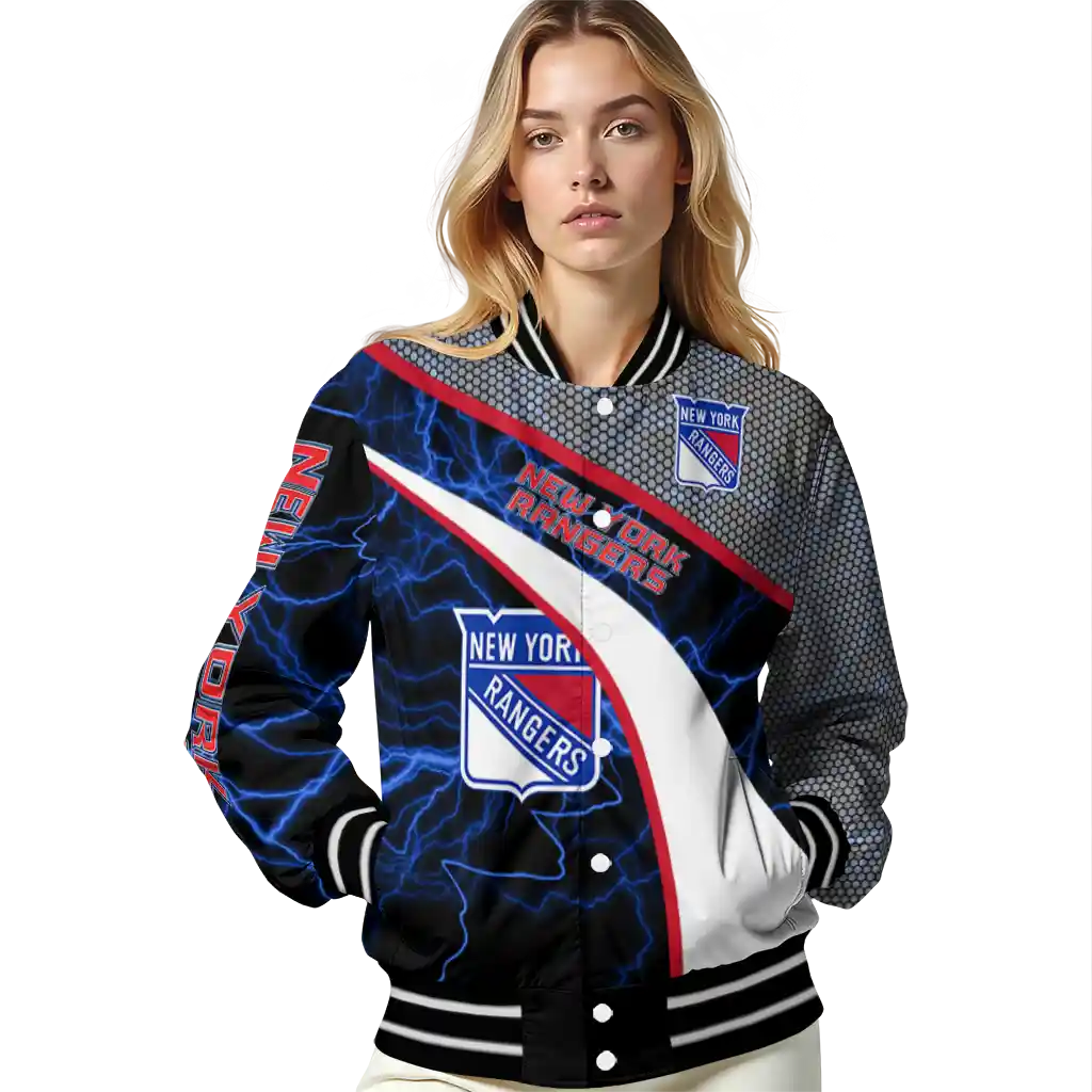 custom new york rangers electric flash blue varsity jacket latest model custom new york rangers electric flash blue varsity jacket latest model