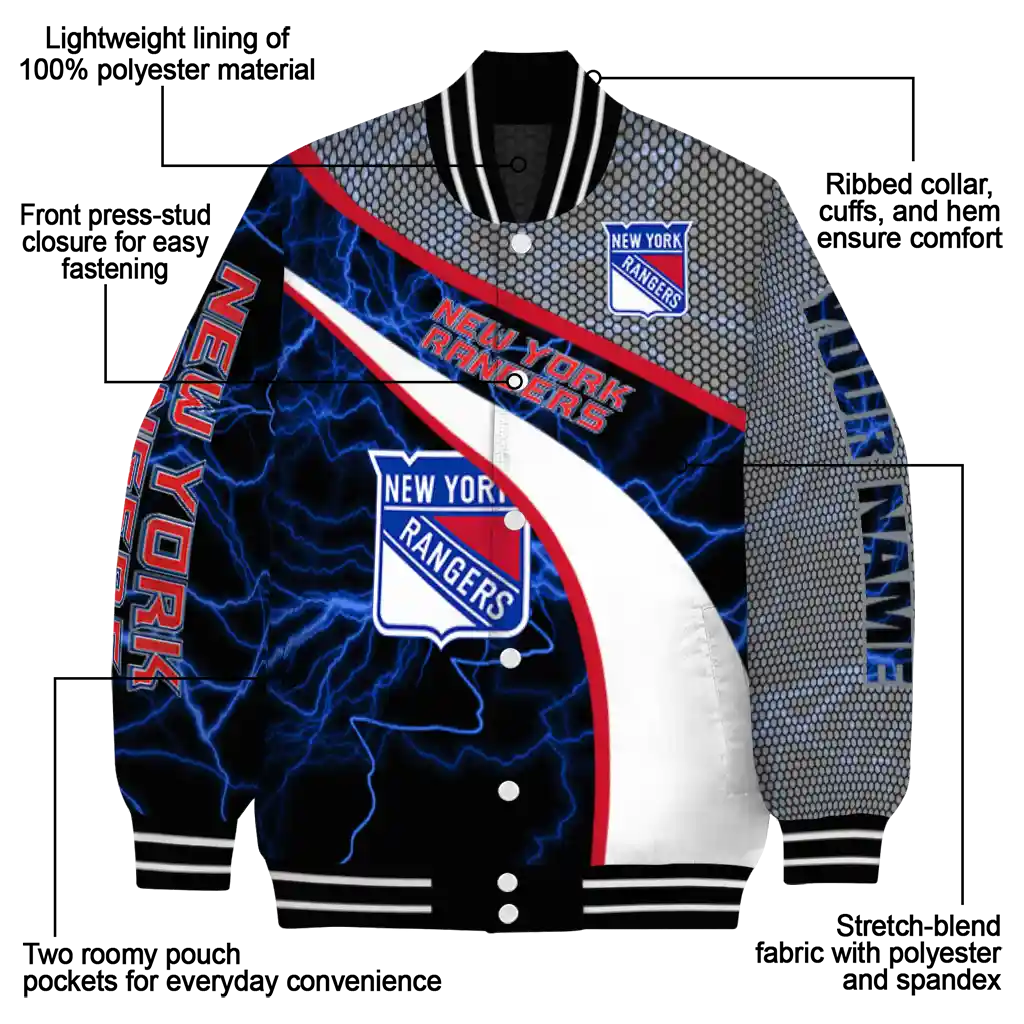 custom new york rangers electric flash blue varsity jacket new arrival custom new york rangers electric flash blue varsity jacket new arrival