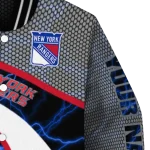 custom new york rangers electric flash blue varsity jacket best selling