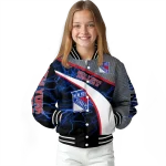 custom new york rangers electric flash blue varsity jacket best selling