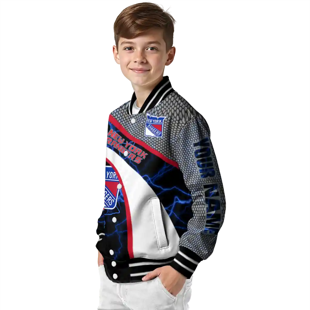 custom new york rangers electric flash blue varsity jacket trendy custom new york rangers electric flash blue varsity jacket trendy