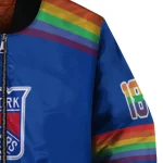 custom new york rangers rainbow jersey number blue bomber jacket best selling