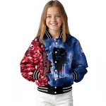 custom new york rangers skull cluster blue varsity jacket best selling