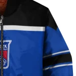 custom new york rangers stripe statement blue black bomber jacket best selling