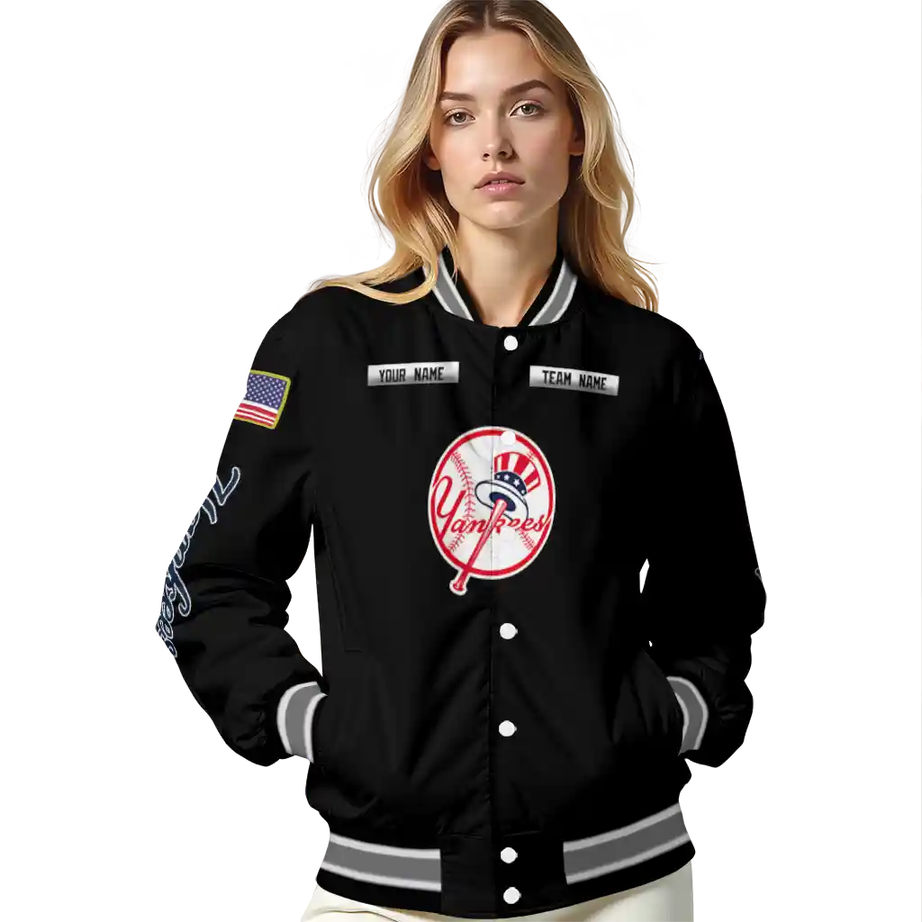 custom new york yankees american flag skull black varsity jacket latest model custom new york yankees american flag skull black varsity jacket latest model