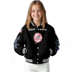 custom new york yankees american flag skull black varsity jacket best selling
