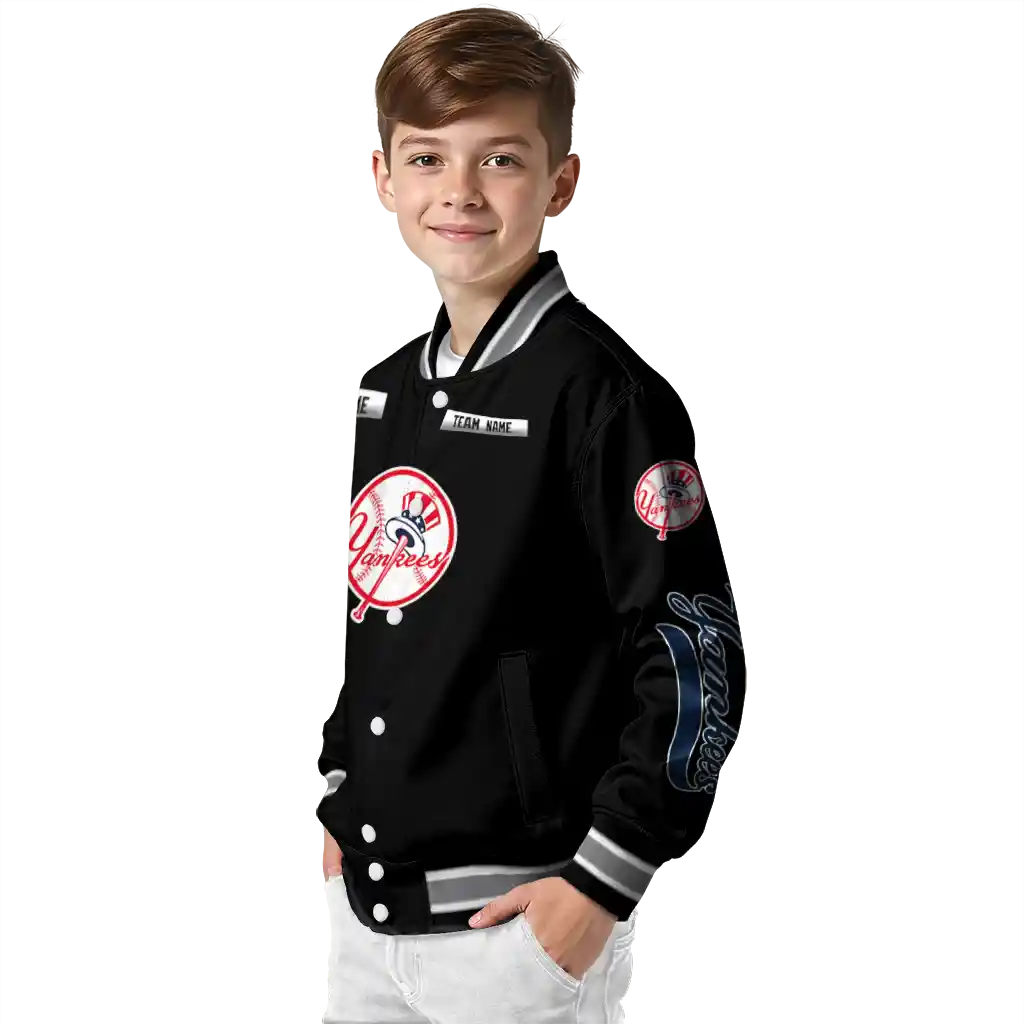 custom new york yankees american flag skull black varsity jacket trendy custom new york yankees american flag skull black varsity jacket trendy
