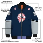 custom new york yankees chevron style navy bomber jacket best selling