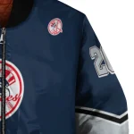 custom new york yankees chevron style navy bomber jacket best selling