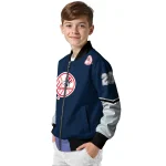 custom new york yankees chevron style navy bomber jacket best selling