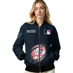 custom new york yankees claw gash navy bomber jacket best selling