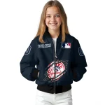 custom new york yankees claw gash navy bomber jacket best selling