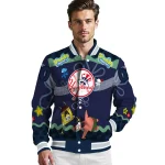 custom new york yankees spongebob playtime navy blue varsity jacket best selling