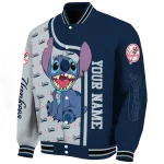 custom new york yankees stitch laughing navy varsity jacket best selling