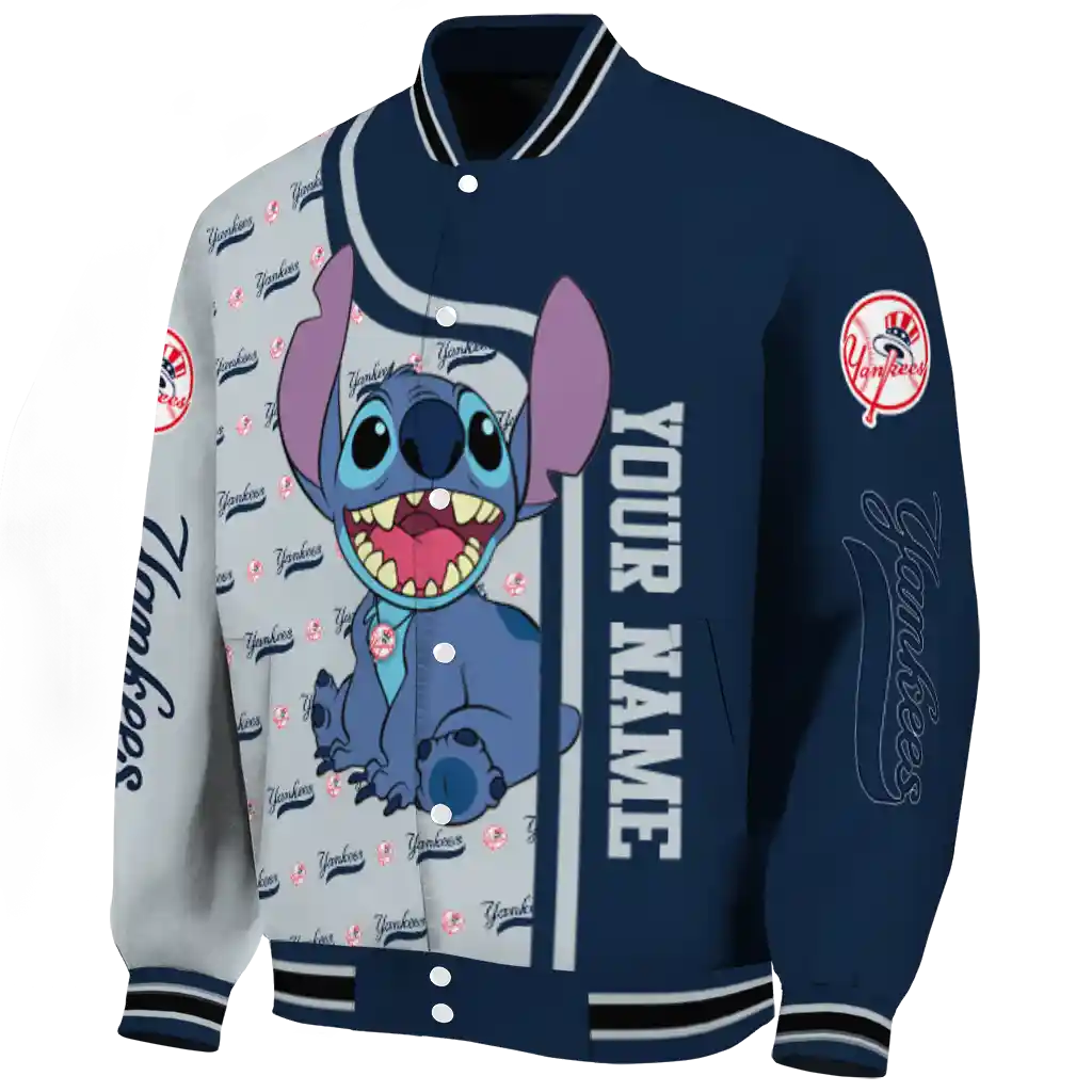 custom new york yankees stitch laughing navy varsity jacket best selling custom new york yankees stitch laughing navy varsity jacket best selling