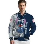 custom new york yankees stitch laughing navy varsity jacket best selling