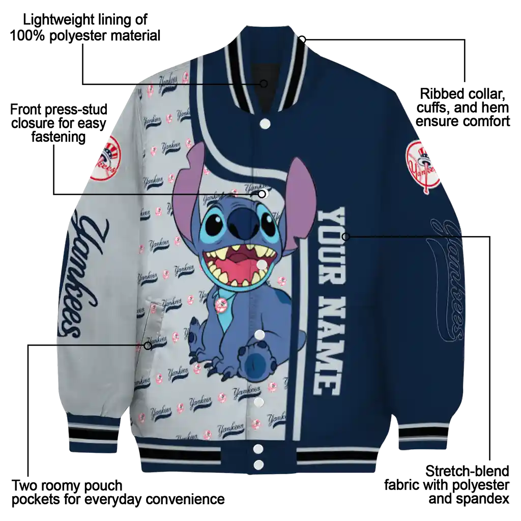 custom new york yankees stitch laughing navy varsity jacket new arrival custom new york yankees stitch laughing navy varsity jacket new arrival