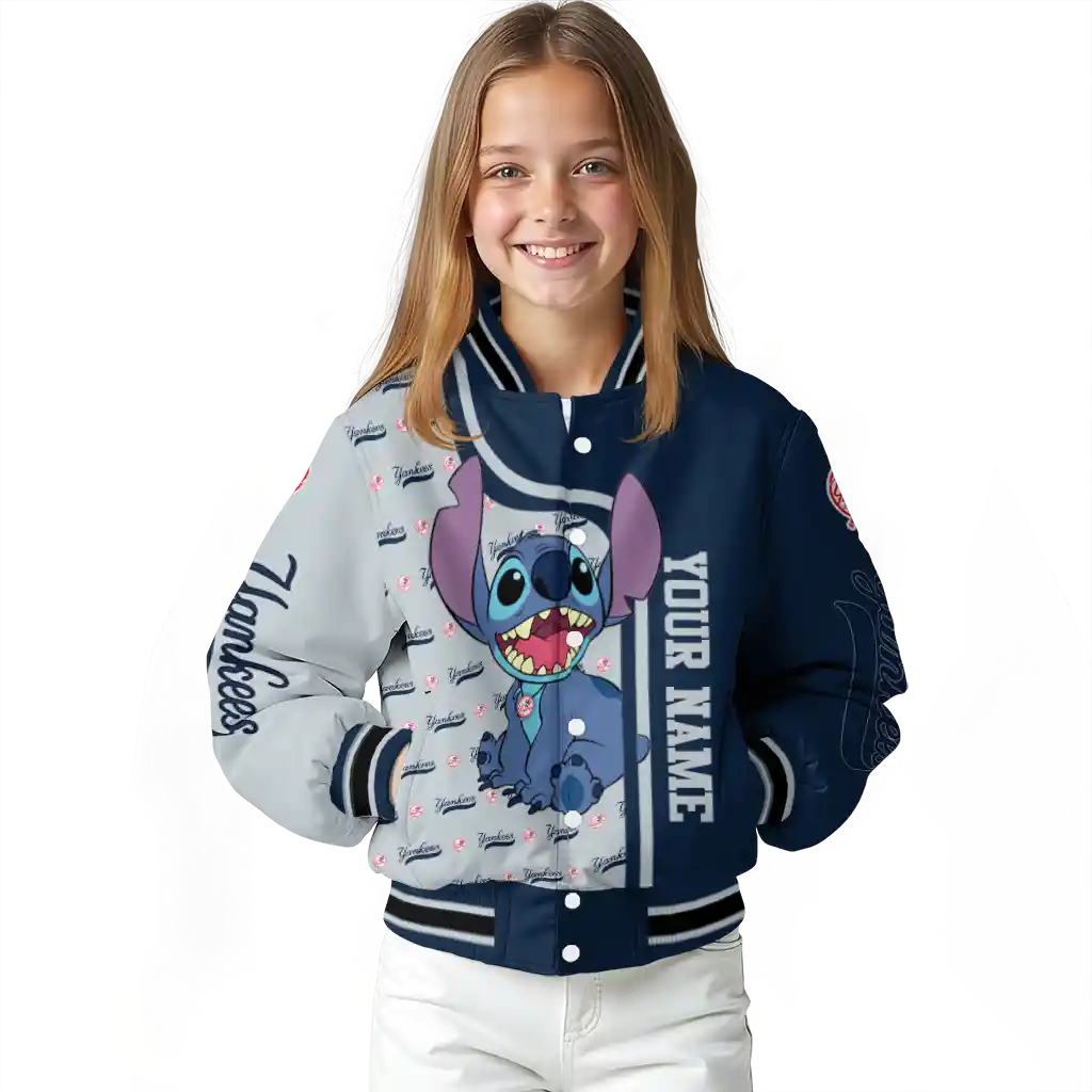 custom new york yankees stitch laughing navy varsity jacket top rated custom new york yankees stitch laughing navy varsity jacket top rated