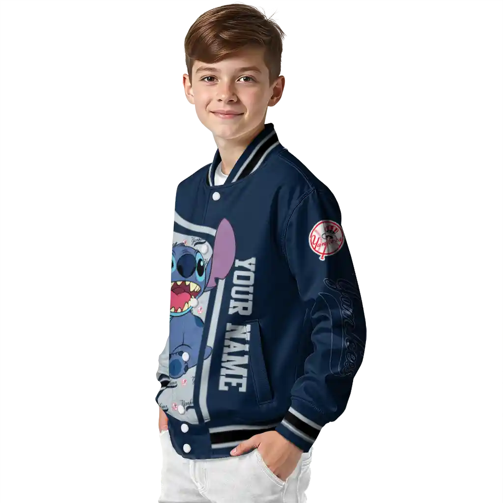 custom new york yankees stitch laughing navy varsity jacket trendy custom new york yankees stitch laughing navy varsity jacket trendy