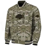 custom north dakota state bison camouflage abstract camouflage varsity jacket best selling