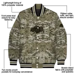 custom north dakota state bison camouflage abstract camouflage varsity jacket best selling