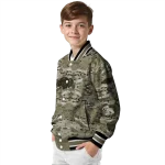 custom north dakota state bison camouflage abstract camouflage varsity jacket best selling