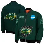 custom north dakota state bison claw mark green bomber jacket best selling