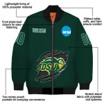 custom north dakota state bison claw mark green bomber jacket best selling