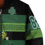custom north dakota state bison clover green lines green black bomber jacket best selling