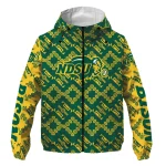 custom north dakota state bison trellis mesh green windbreaker jacket best selling