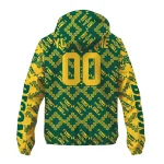 custom north dakota state bison trellis mesh green windbreaker jacket best selling