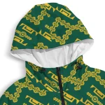 custom north dakota state bison trellis mesh green windbreaker jacket best selling