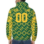 custom north dakota state bison trellis mesh green windbreaker jacket best selling