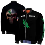 custom north texas mean green american flag skull black bomber jacket best selling