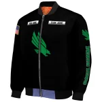 custom north texas mean green american flag skull black bomber jacket best selling