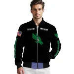 custom north texas mean green american flag skull black bomber jacket best selling