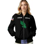 custom north texas mean green american flag skull black bomber jacket best selling