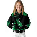 custom north texas mean green burst splatter green varsity jacket best selling
