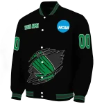 custom north texas mean green claw shred black varsity jacket best selling