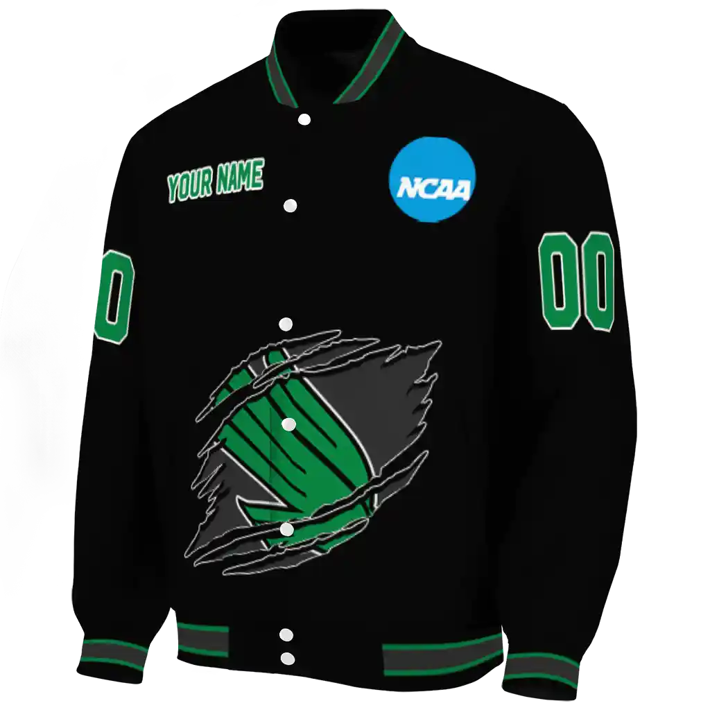 custom north texas mean green claw shred black varsity jacket best selling custom north texas mean green claw shred black varsity jacket best selling