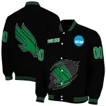 custom north texas mean green claw shred black varsity jacket best selling