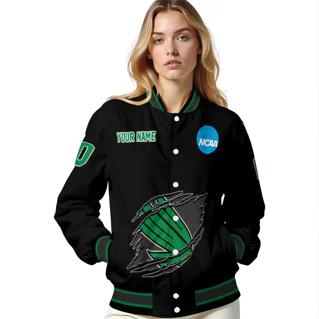 custom north texas mean green claw shred black varsity jacket latest model custom north texas mean green claw shred black varsity jacket latest model