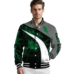 custom north texas mean green electric flash green varsity jacket best selling